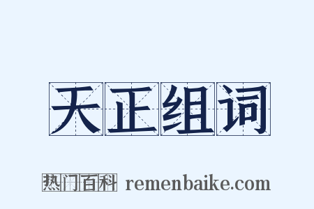 天正组词是什么意思的图片